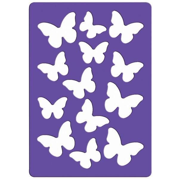 Трафарет для тиснения, ПВХ, васильки, ф.a6, п/п с е/п