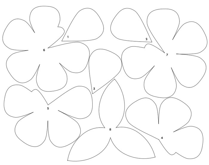 Лепестки для бумажных цветов