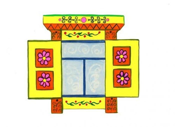 Теремок с окнами