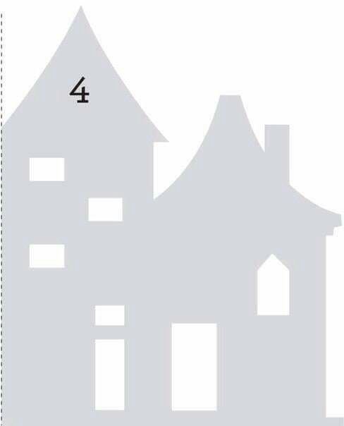 Домик трафарет