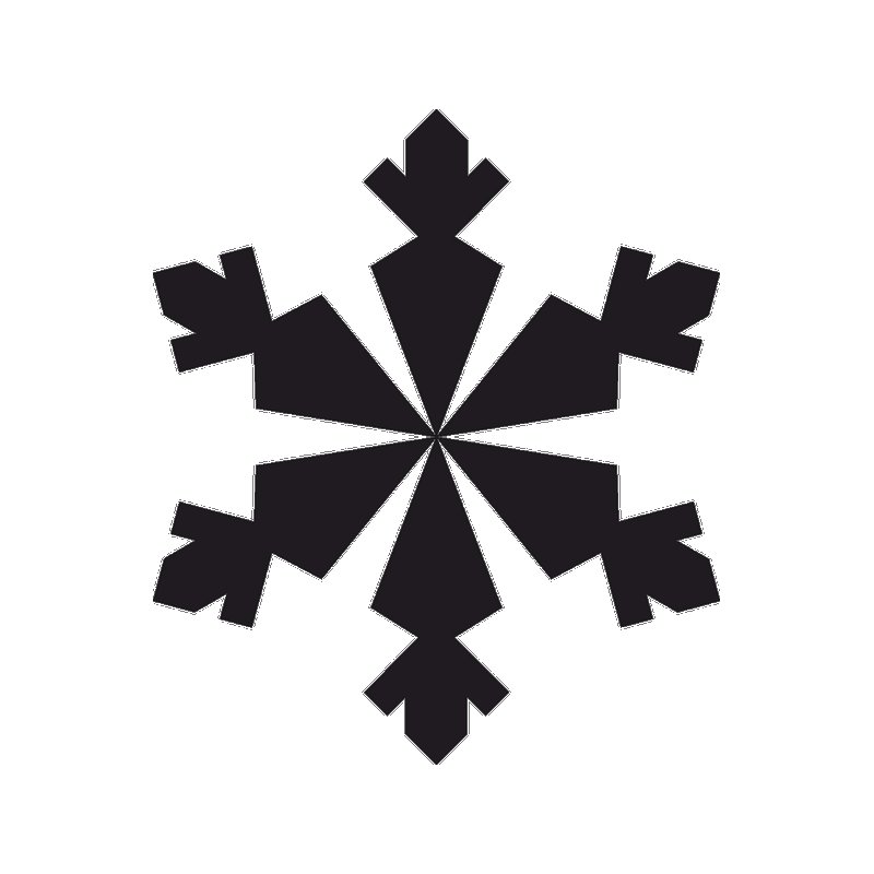 Трафарет «снежинки»