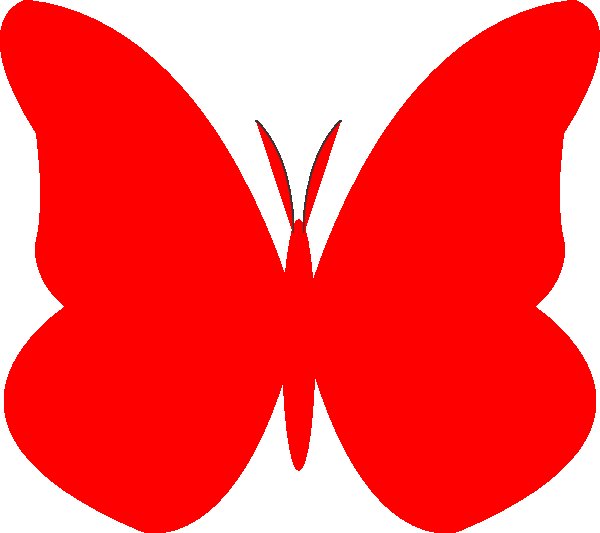 Красная бабочка