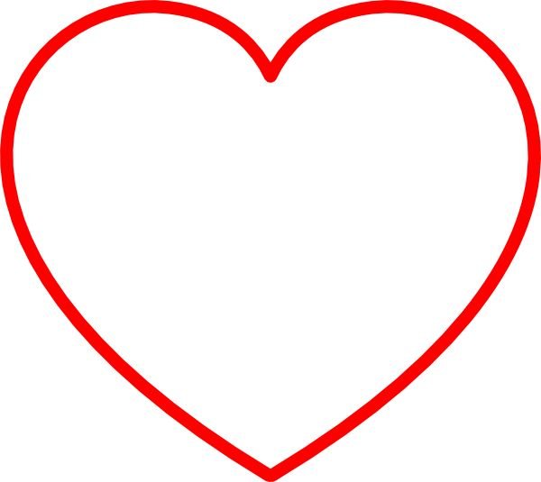 Сердечко трафарет для вырезания