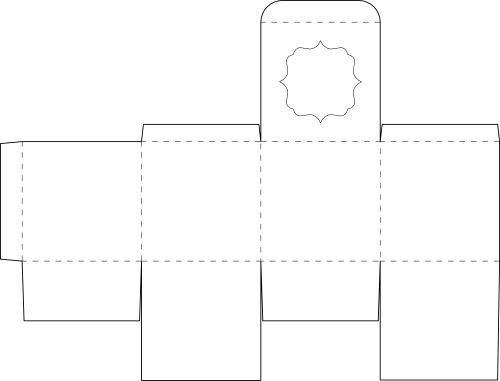 Развертка подарочной коробочки