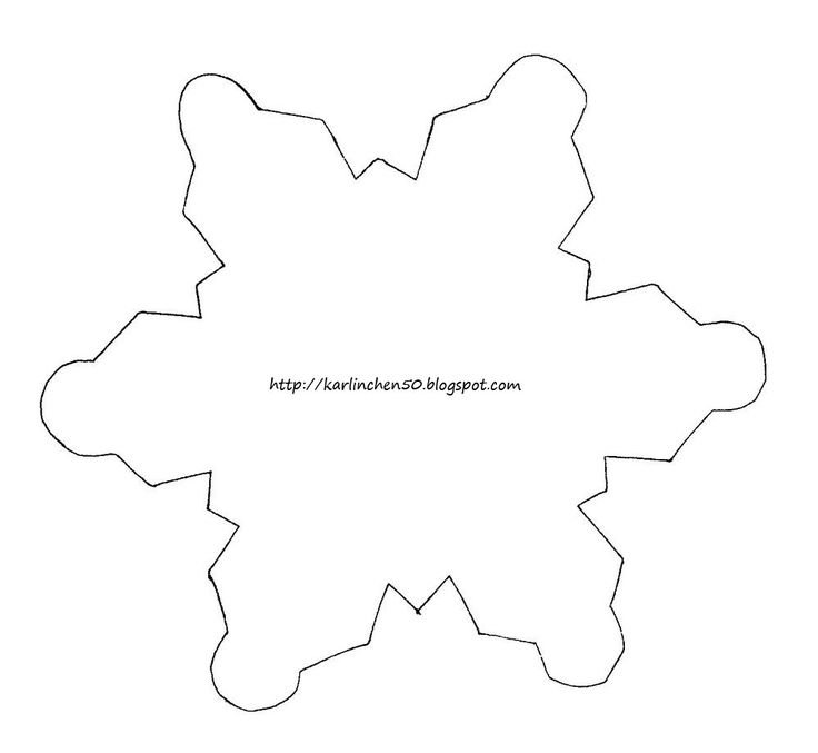 Снежинка из фетра выкройка