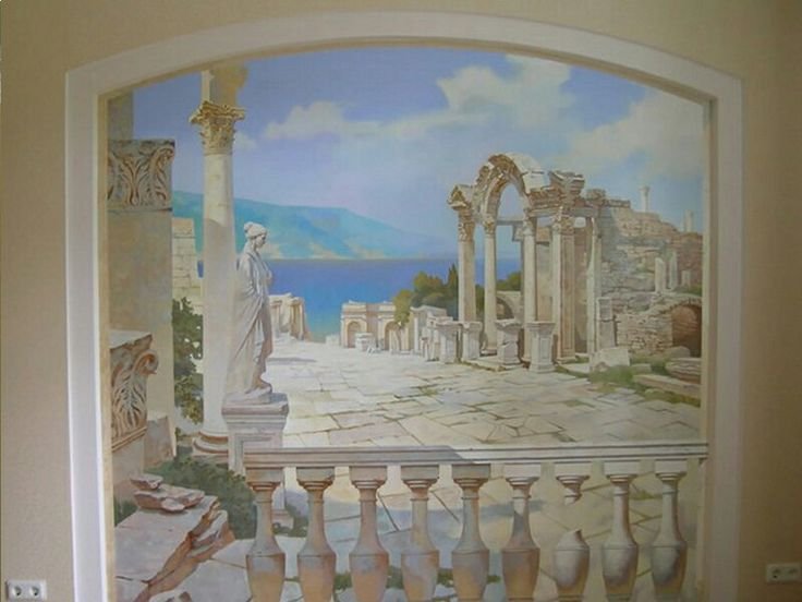 Настенная роспись в интерьере