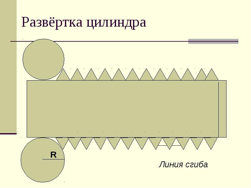 Развертка цилиндра чертеж для склеивания
