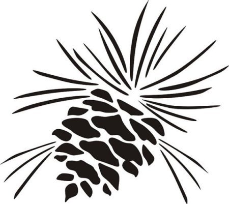 Шишка трафарет