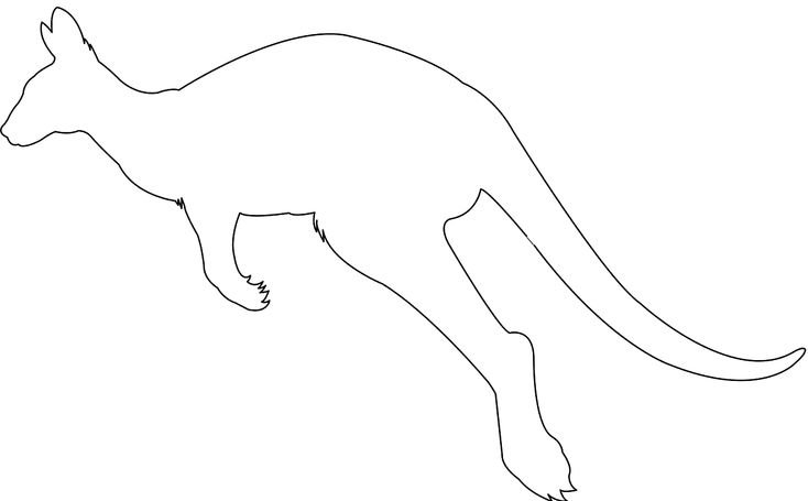 Силуэт контур кенгуру