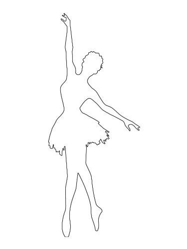 Балерина трафарет