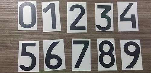 Трафарет цифр для госномера