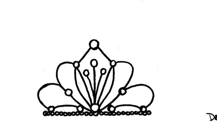 Корона трафарет для торта