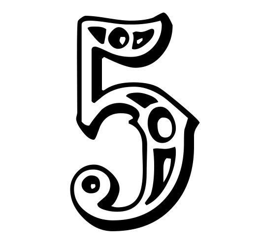 Красивые цифры трафарет