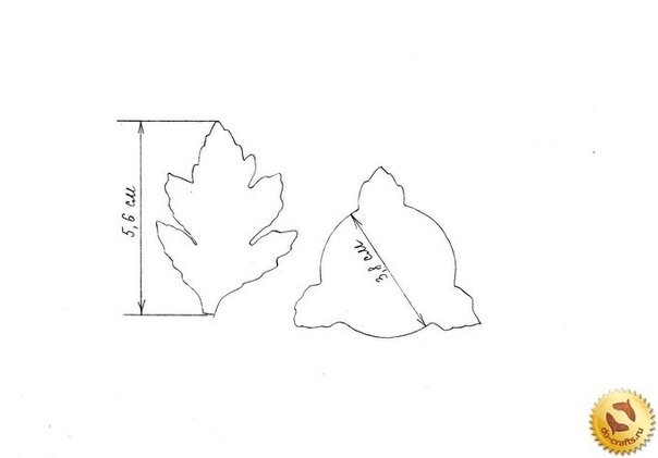 Шаблон листьев из фоамирана