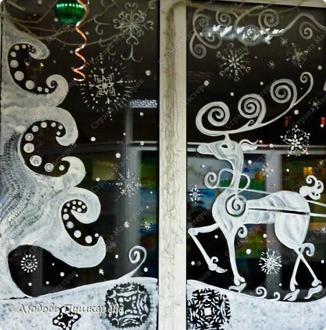 Рисунки на окнах