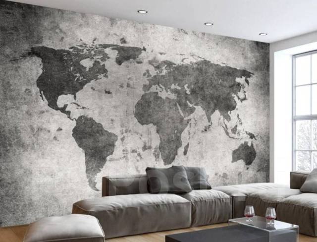 Бетонные стены в интерьере