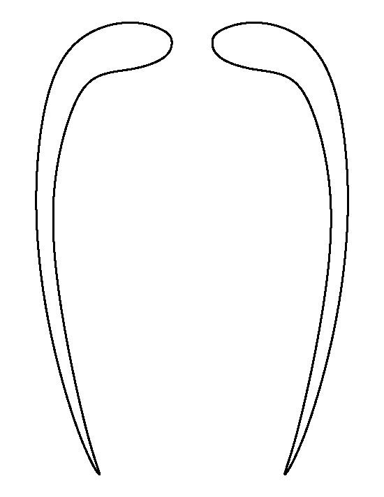 Усики трафарет