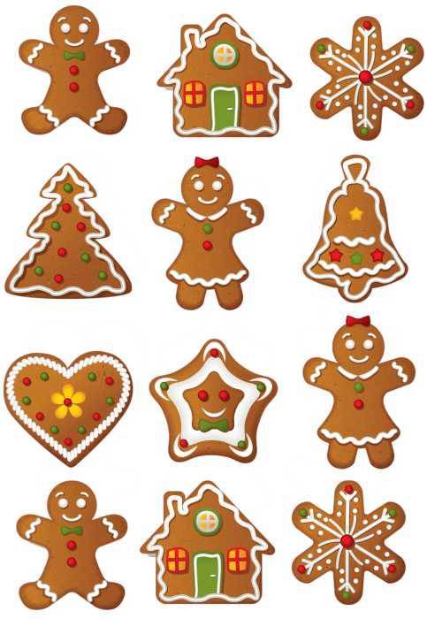 Имбирные пряники трафареты новогодние