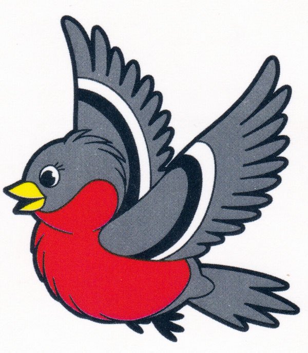 Трафарет птицы цветной