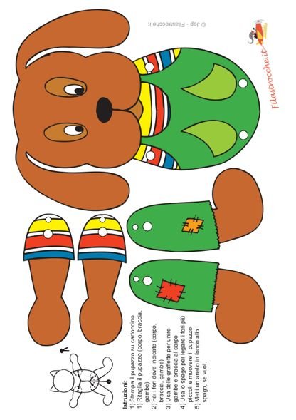 Игрушки из картона с подвижными деталями