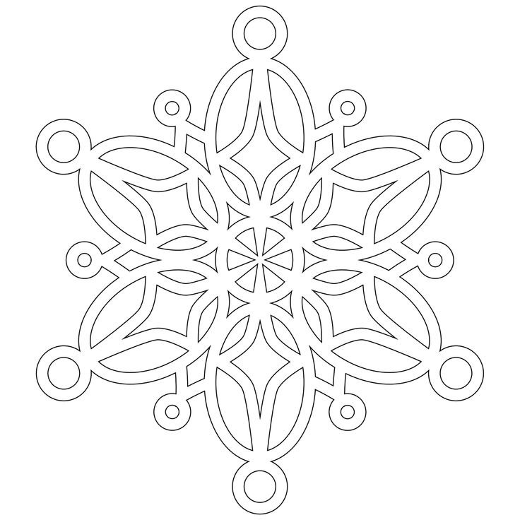 Снежинка трафарет для вырезания