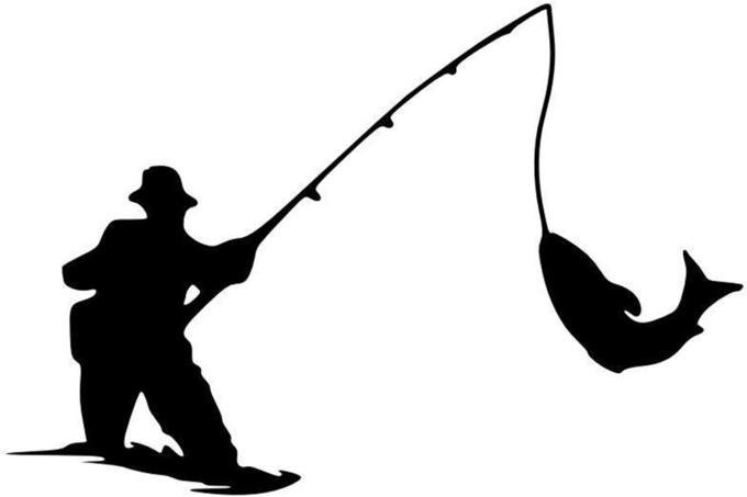 Силуэты рыбаков
