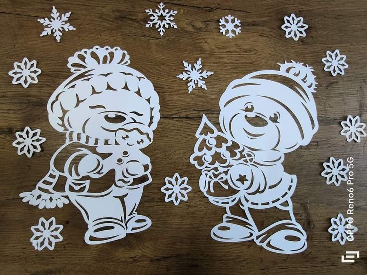 Сказочные персонажи для украшения окон