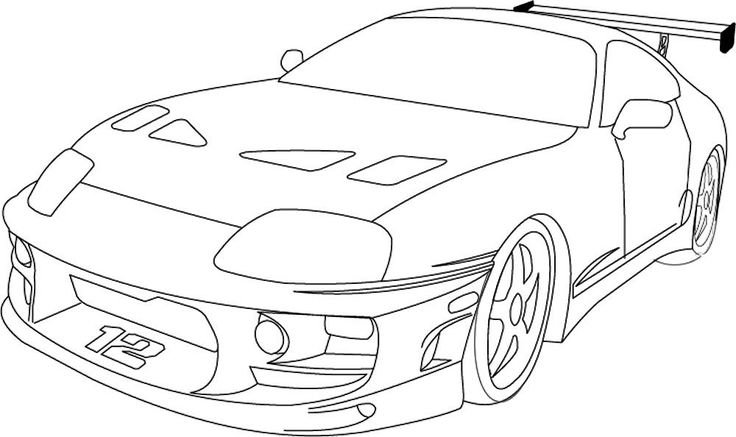 Раскраска Toyota Supra a80