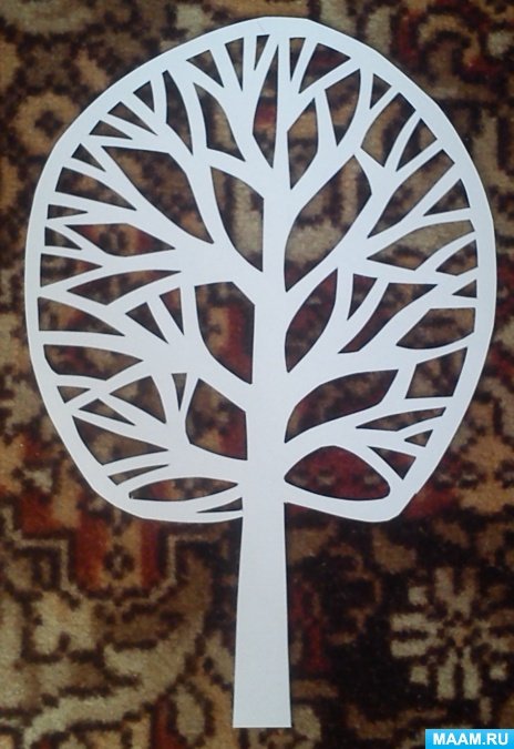 Дерево вытынанка на новый год