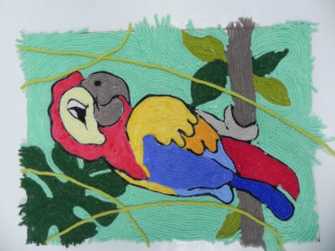 Ниткография для дошкольников птицы