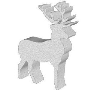 Новогодний олень из пенопласта