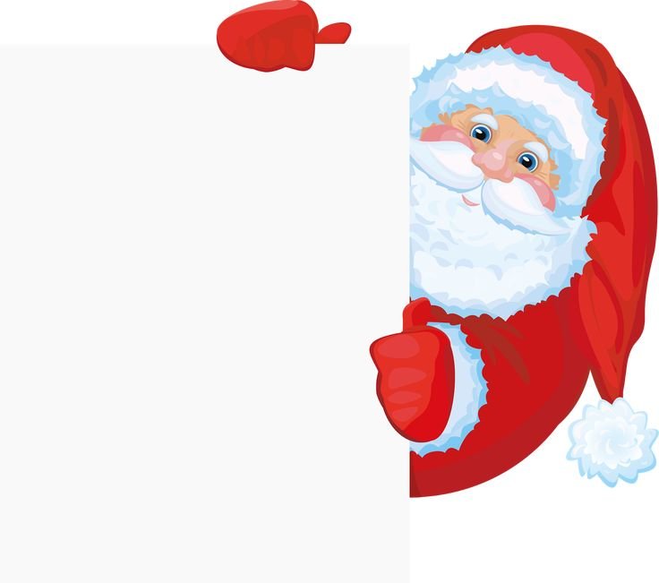 Дед Мороз выглядывает из окна