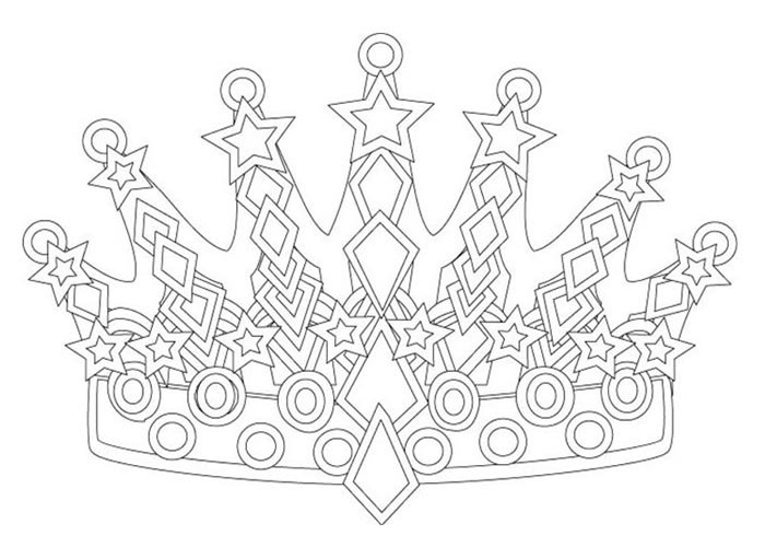 Раскраска корона для девочек