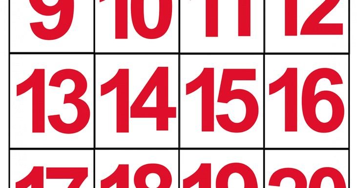 Карточки с цифрами для распечатывания