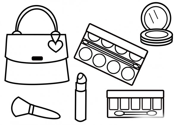 Разукрашки для девочек косметика