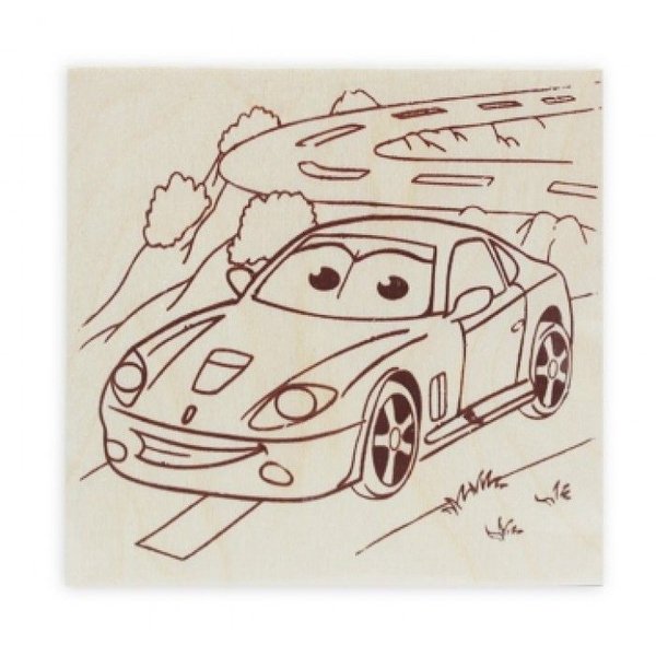 Выжигание по дереву для детей машины