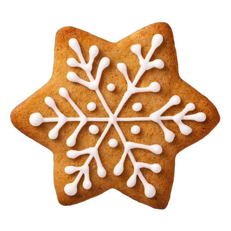 Рождественские пряники на белом фоне