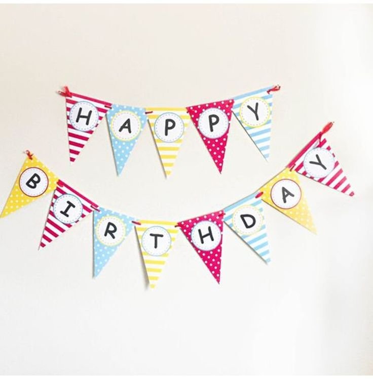 Флажки. С днем рождения!