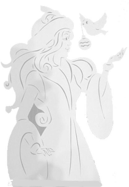 Вытынанка девушка