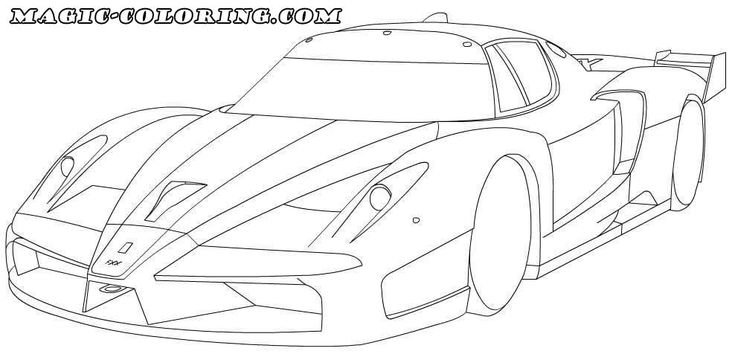 Раскраска Ferrari FXX