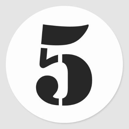 Цифра 5 трафарет