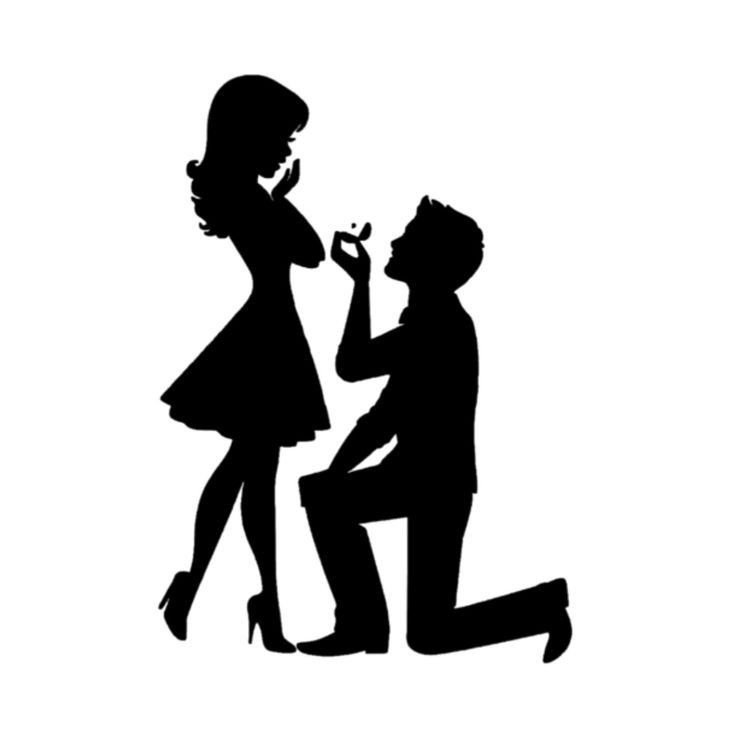 Силуэт мужчины и женщины