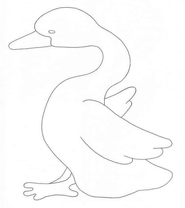 Шаблон гуся для аппликации