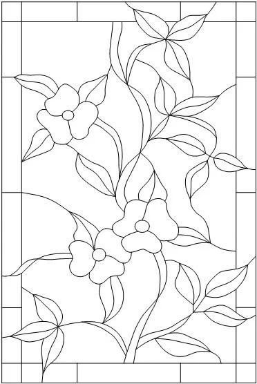 Трафареты для рисования витражей