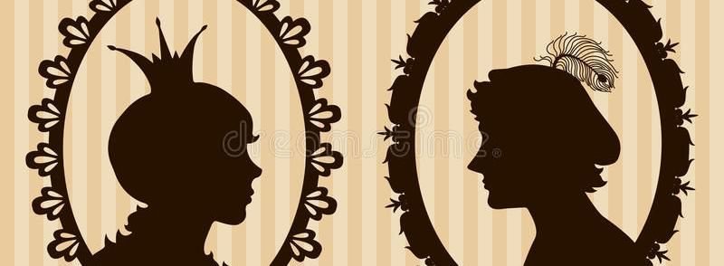 Женский силуэт в рамке