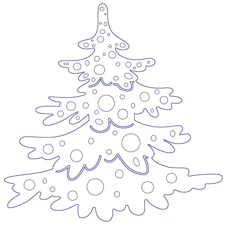 Новогодние украшения на окна елка