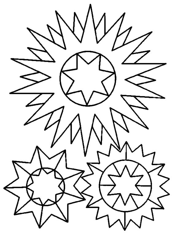 Рождественская звезда раскраска