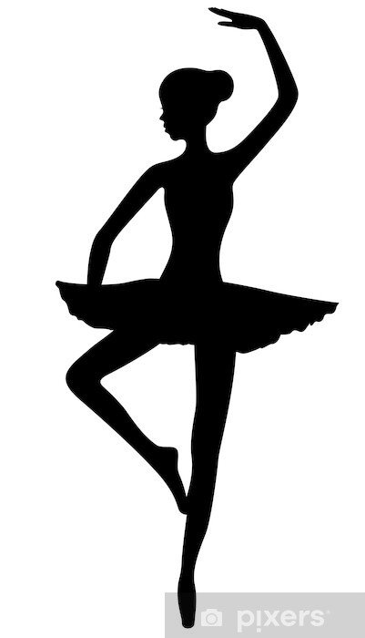 Балерина в пачке силуэт