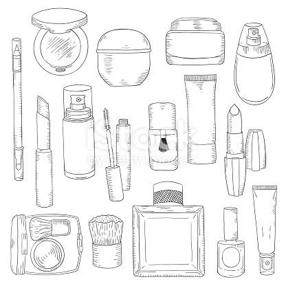 Косметика рисунок карандашом