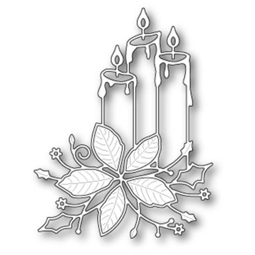 Трафарет свеча Новогодняя